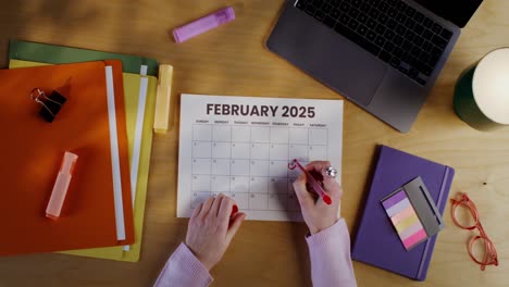 woman planning february 2025