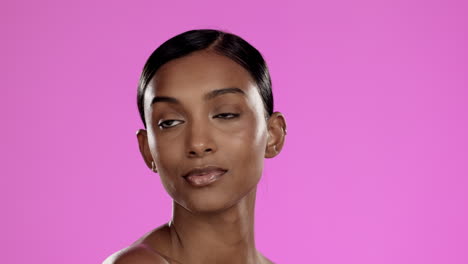 beauty, skincare and serious indian woman