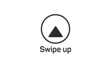 social media swipe up arrows motion graphics animation. alpha channel without background. swipe up animation footage.