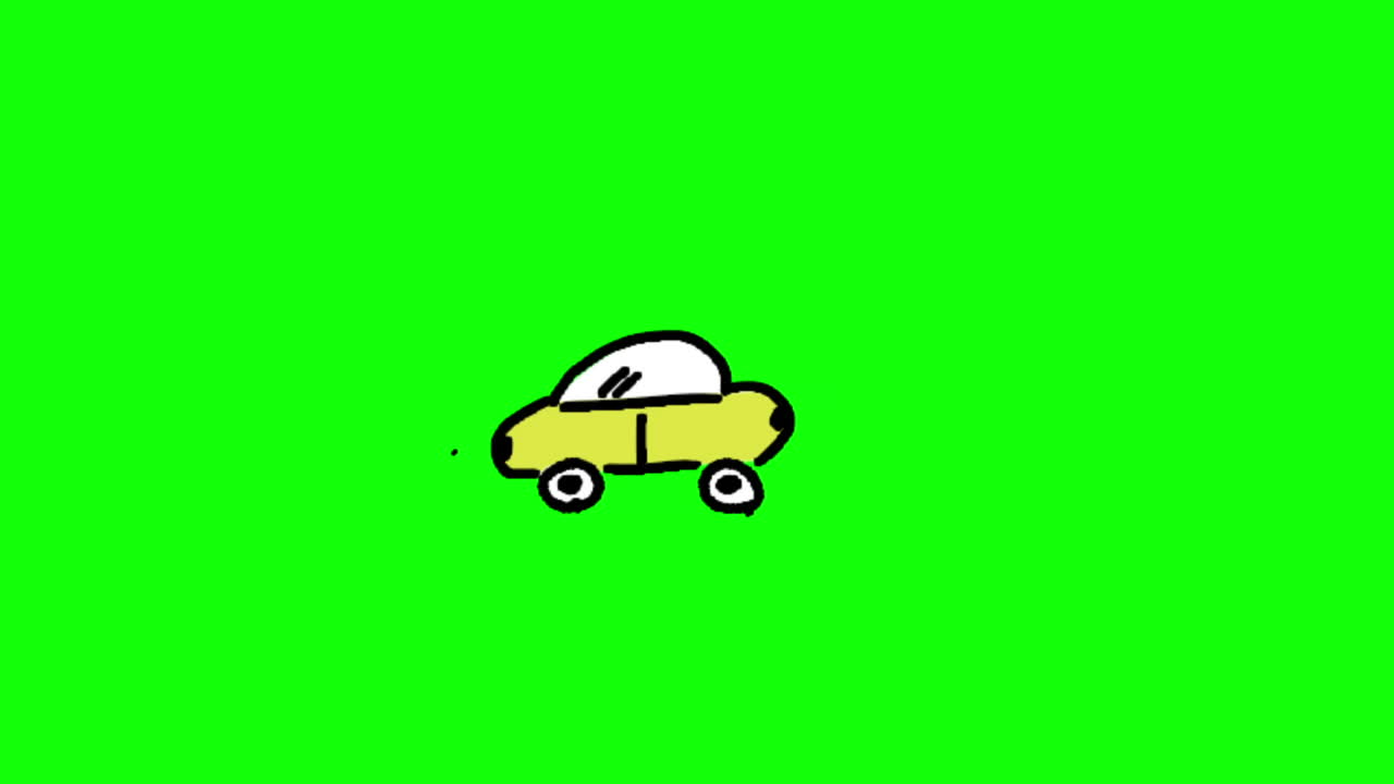 Animazione di un'auto colorata che appare