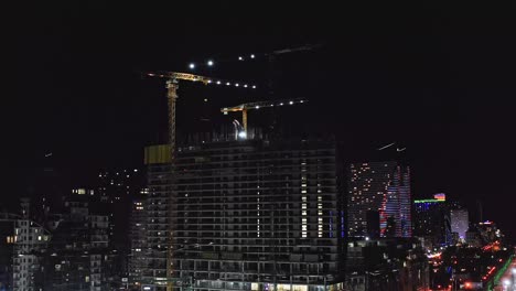 actividad de construcción en la ciudad de batumi, construcción del nuevo complejo de rascacielos de entretenimiento y resorts