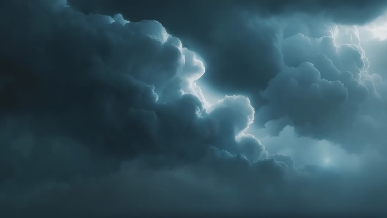 Dramatic Storm Clouds with Bright Sky