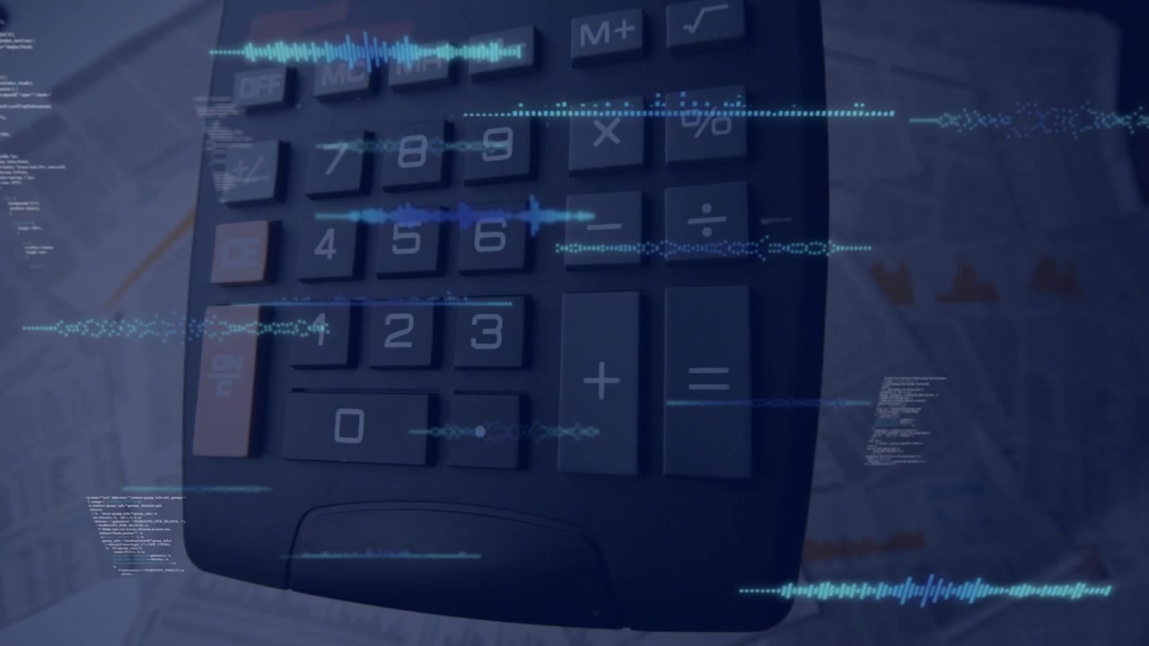 Calculator on Financial Documents with Digital Data Overlays