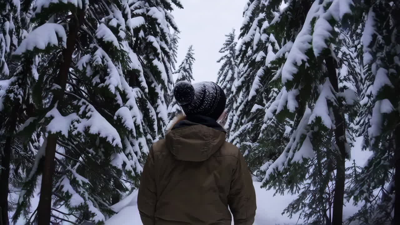 camino del bosque nevado