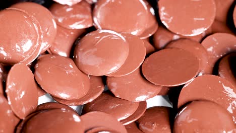 close-up view of chocolate chips melting