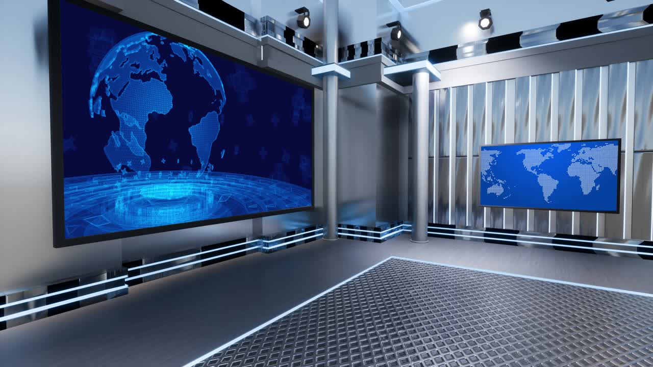 3D 가상 TV 스튜디오 뉴스