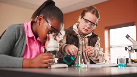 children doing science experiment