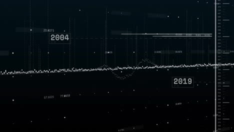 animation of data processing on black background