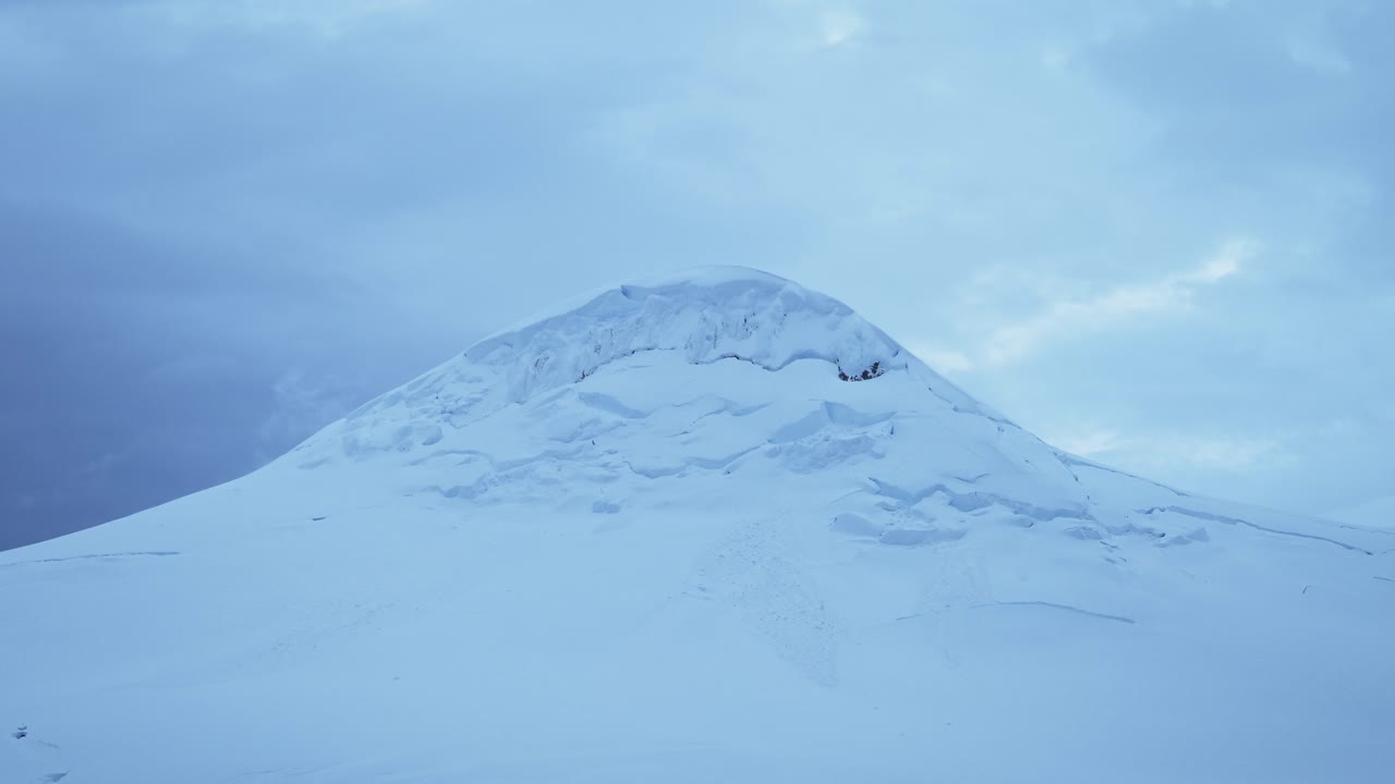 Blue Winter Mountains Scenery with Glacier, Beautiful Dramatic Antarctica Landscape with Cold Ice Scene, Close Up Detail of Geography of Ice on Antarctic Peninsula