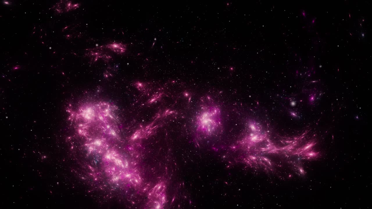 배경은 별들이 우주를 날아다니는 모습입니다.