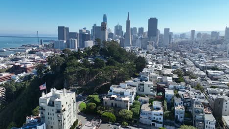 downtown city at san francisco in california united states