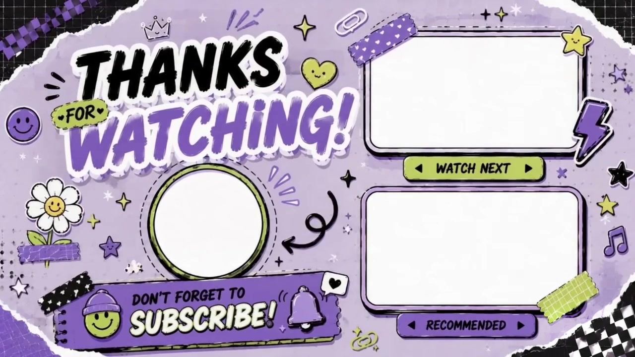 Sfondo estetico carino per schermata finale di YouTube