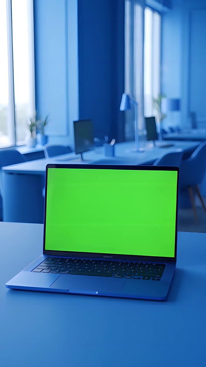 Laptop Greenscreen Mockup Video 4K