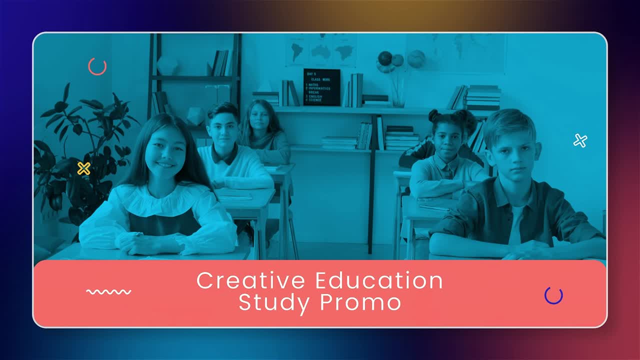 Creative education slideshow template for school presentation and learning content videos