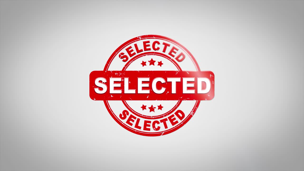 Selected Red Grunge Stamp