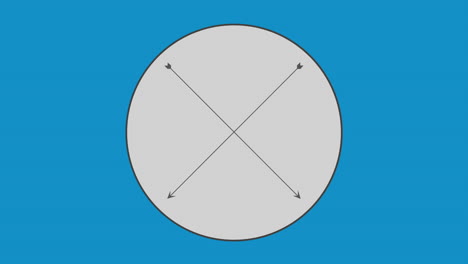 cross arrow in circle