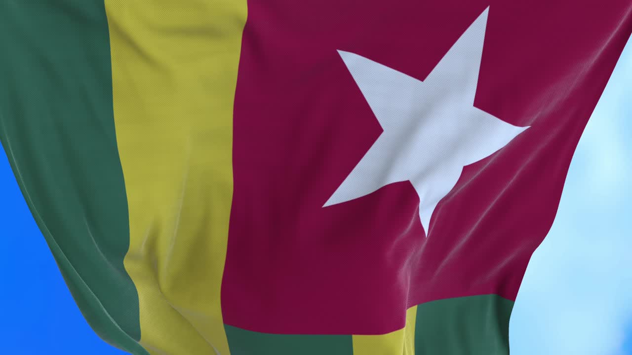 un bucle sin costuras de la bandera de togo.