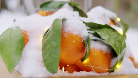 snowy mandarin oranges