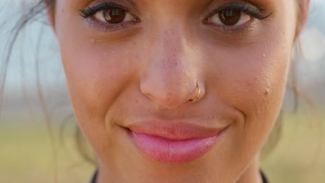 woman smiling close up