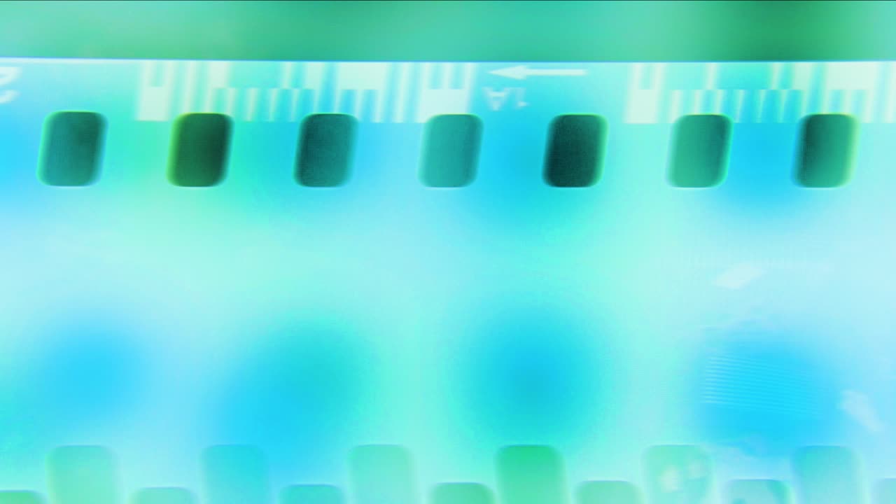 Close up of a 35mm filmstrip