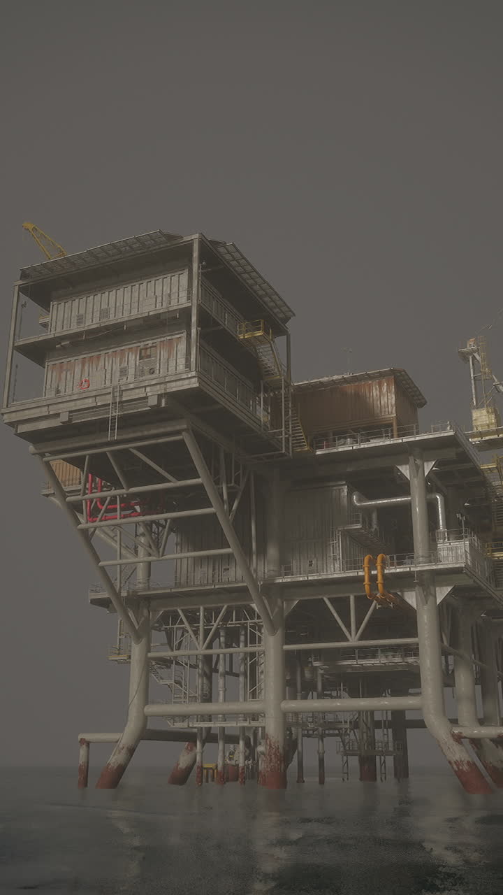 una plataforma de perforación petrolera en el océano