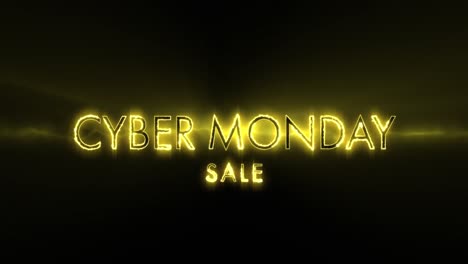 Texto-De-Venta-De-Cyber-Monday-Amarillo-Neón-Que-Aparece-En-Una-Pantalla-Negra-4k