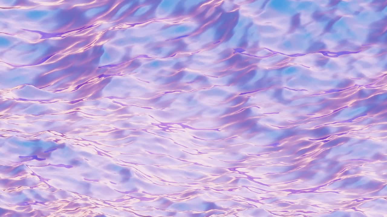 3d 루프 애니메이션: 물 표면에 홀로그래픽 파란 파동과 함께, 바다 또는 바다 파동으로 완벽한 액체 배경, 추상적인 현대적인 배경.