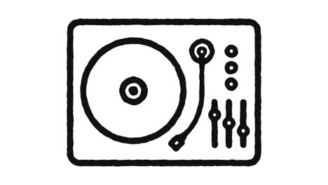 music mixing icon animation footage & alpha channel