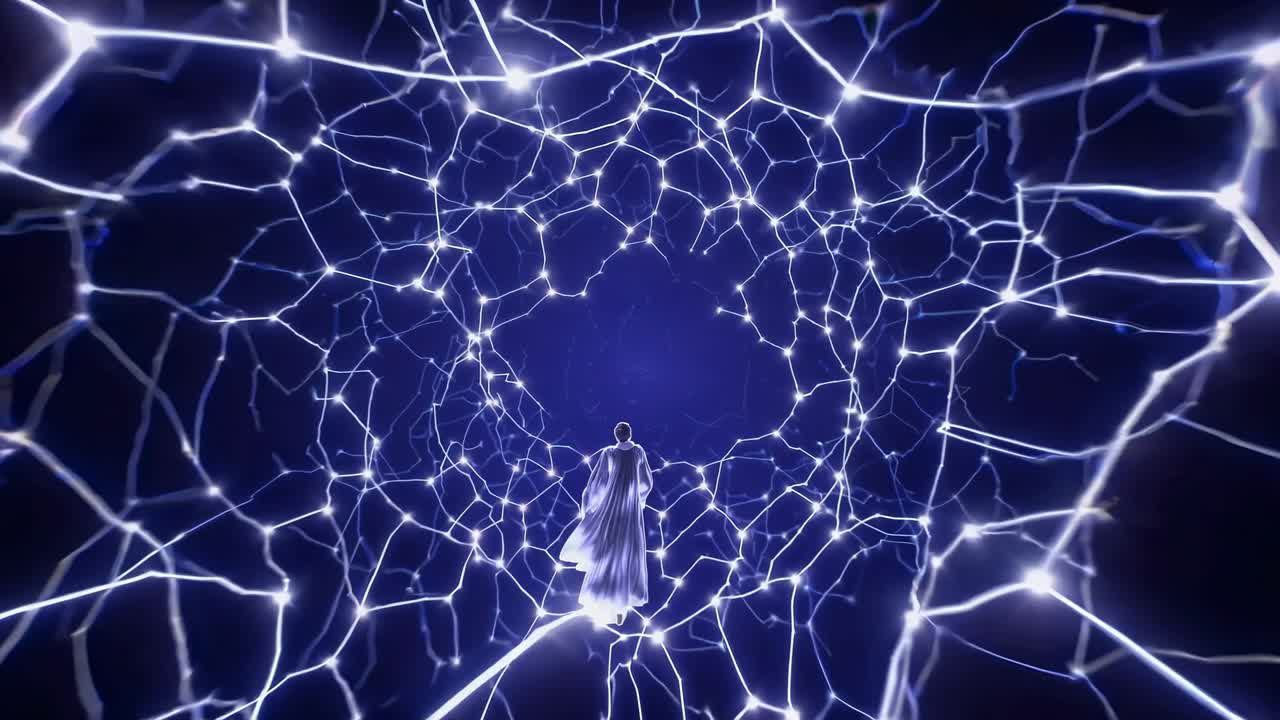 Digital Figure in a Network Tunnel