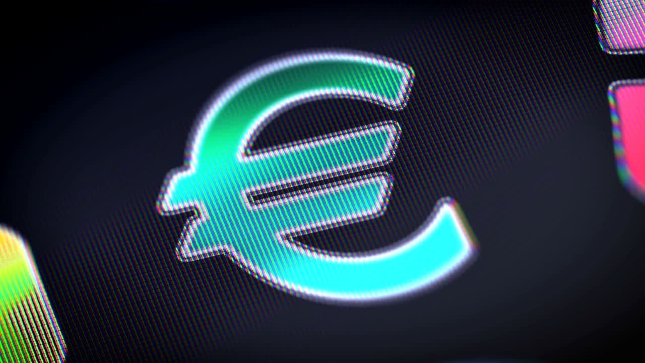 Euro-ikon på skærmen. Looper
