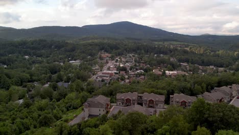 aerial over new development in blowing rock nc, north carolina