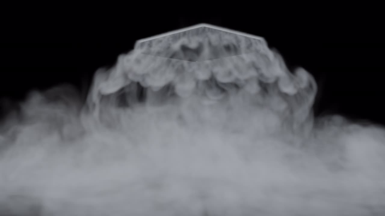 Dry ice smoke simulation set up in studio.