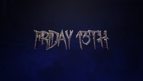 friday 13th with dark mystical blue smoke in dark night sky