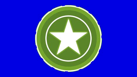 medalla de estrella verde o moneda en bucle girar. video sin costuras disponible en 4k fullhd