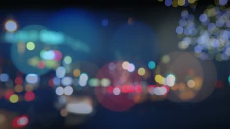tráfico por carretera en la ciudad por la noche 4k