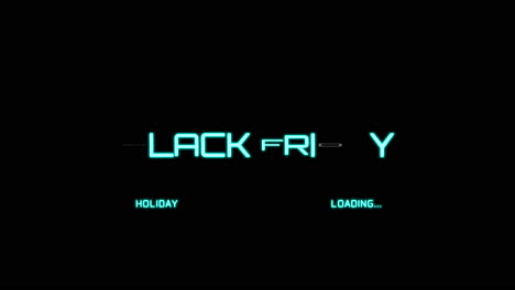 black friday text on computer screen with hud elements