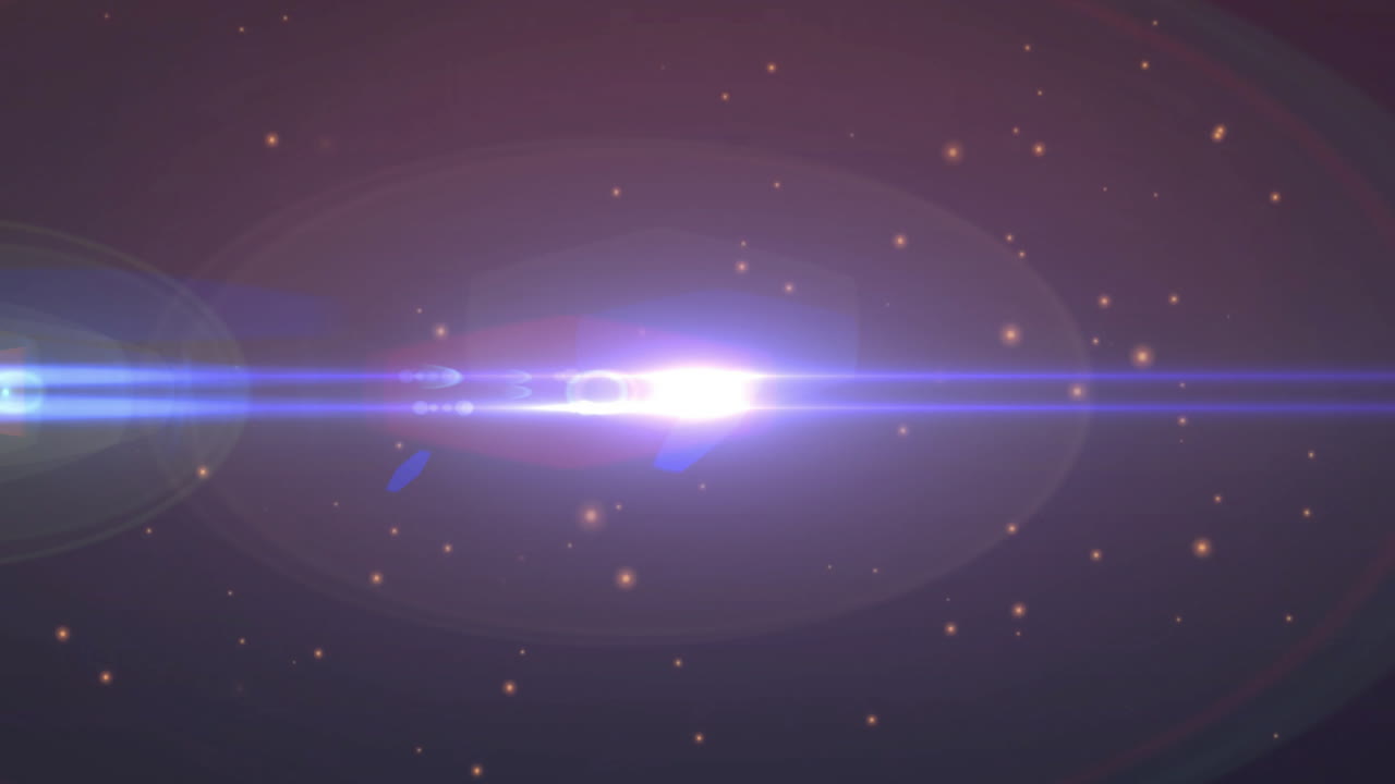 Animation of glowing spots of light moving on dark background