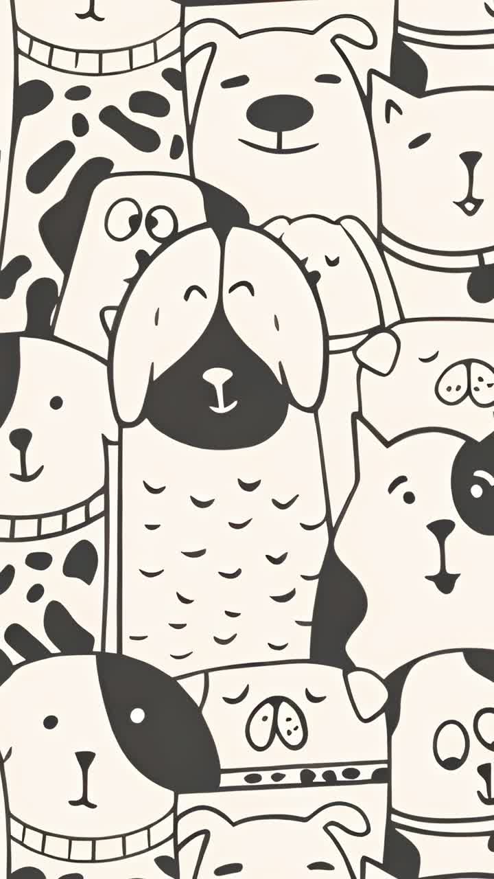 Vertical video: Camera shifting down then up revealing doodle panel on wall with orange eye flashes