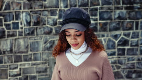 Face,-fashion-and-a-black-woman-influencer