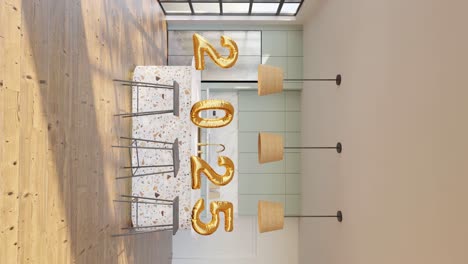 cocina elegante celebrando el 2025 vertical