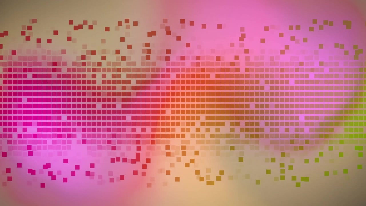 Animation of red squares over pink background
