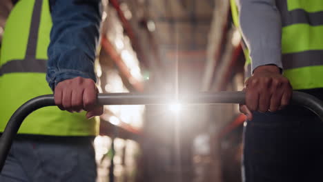 warehouse workers handling inventory