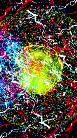 abstract colorful explosion in space