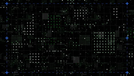 animation of digital data processing over black background