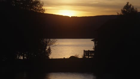 beautiful film look sunset on lake in new england near canada time lapse hd 30p