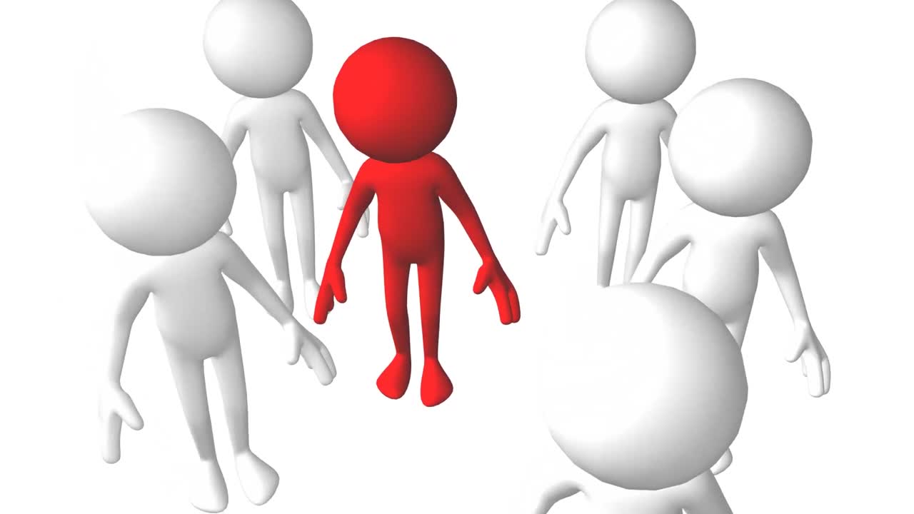 팀의 개념을 제시하는 3d 애니메이션