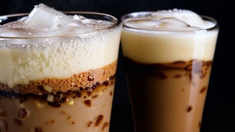 iced coffee with cream and ice