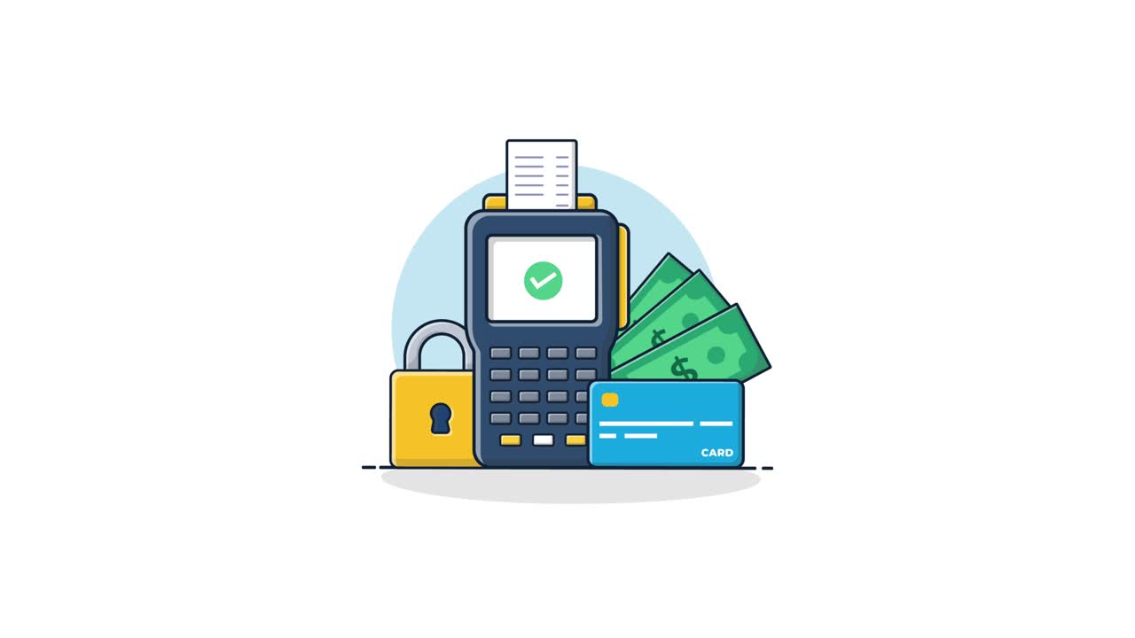 Animated Illustration of Secure Digital Payment Transaction