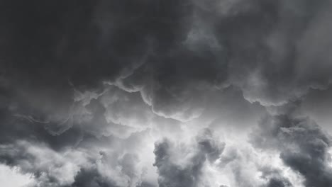 Dicke-Kumulonimbuswolken-Und-Gewitter-Am-Dunklen-Himmel