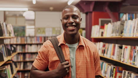 student in a library